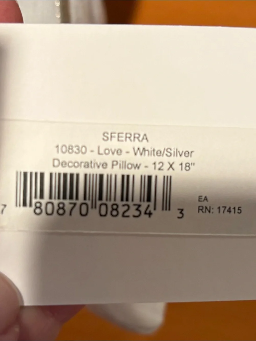 Sferra Love Boudoir Linen Pillow.  NWT